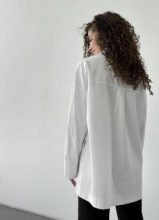 L-xl удлиненная белоснежная рубашка h&amp;m. новая коллекция.