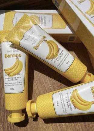 Банановый крем для рук farmstay banana hand cream спасение для...