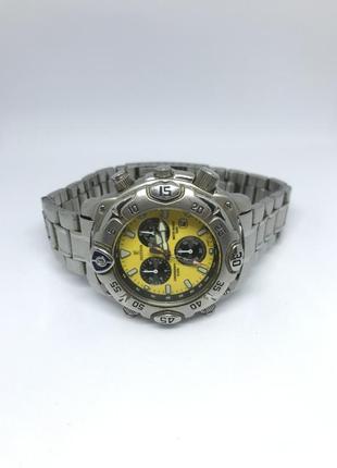 Швейцарские часы хронограф festina 6566 alarm chrono 40mm yellow