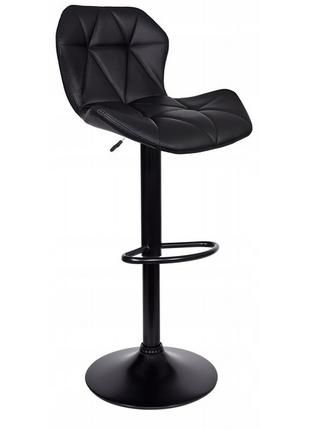 Барний стілець зі спинкою Bonro BN-087 чорний (чорна основа)