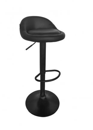 Барний стілець зі спинкою Bonro B-075 чорний (чорна основа)