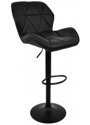 Барний стілець зі спинкою Bonro B-087 чорний (чорна основа)