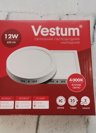 Накладной LED светильник Vestum 12W 4000K 220V