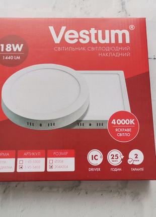 Накладной LED светильник Vestum 18W 4000K 220V