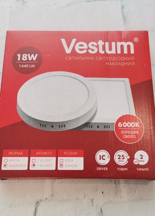 Накладной LED светильник Vestum 18W 6000K 220V