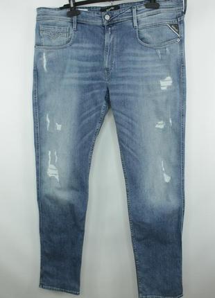 Стильные качественные джинсы replay anbass 573 bio slim fit li...