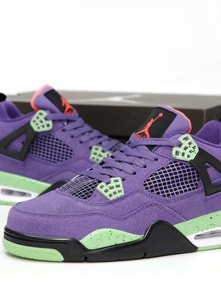 Мужские Кроссовки Nike Air Jordan 4 Retro Purple Grey 41-42-43-