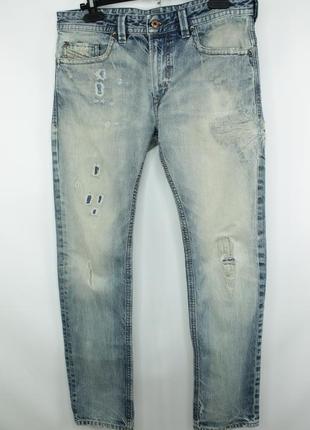 Крутые оригинальные джинсы diesel thavar 0816k slim fit 3d dis...