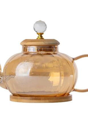 Прозрачный стеклянный заварочный чайник "улун", 1200 мл, завар...