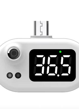 Термометр беcконтактный для тела k8 белый с подключением в тел...