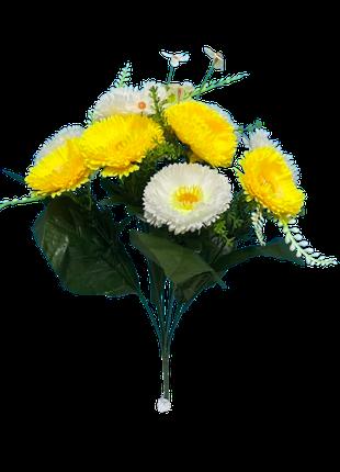 Штучні квіти Букет Гербери двокольорової, 13 голів, 460 мм