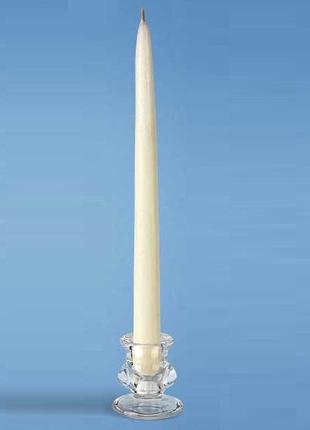 6 шт Cвадебная свеча тонкая бежевая (высота - 245 мм, диаметр ...