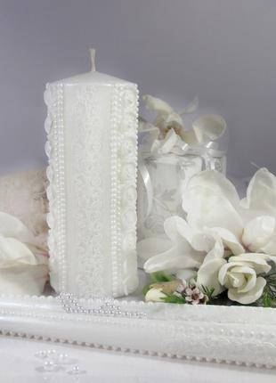 Набор свадебных свечей белого цвета "Прованс-белый" Код/Артику...
