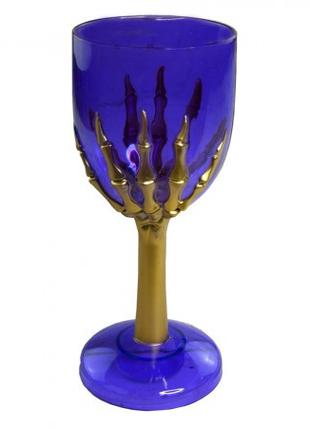 Бокал для шампанского Рука скелета (фиолетовый)