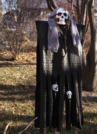 Декор для халавіну Смерть (130 см) чорний із сірим 11677