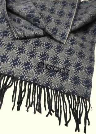 Мужской шарф стильный синий 190*30 см (Турция)