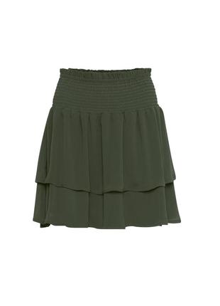 Шифоновая юбка b.young hitta skirt цвета хаки, xl/xxl