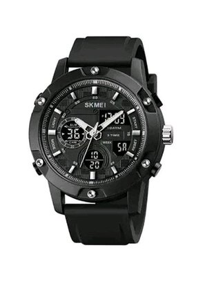 Годинник наручний чоловічий skmei 1757bkbk black-black, годинник