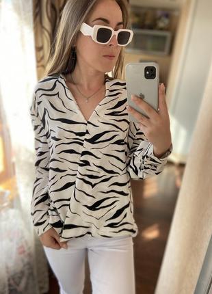 Блуза зебра, блузка, рубашка