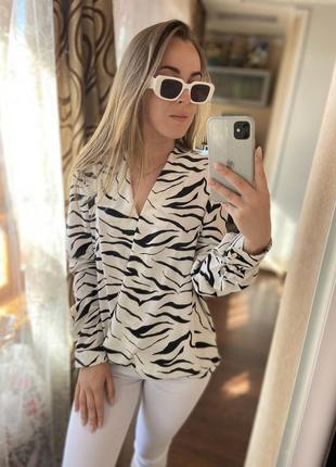 Блуза зебра, рубашка, блузка