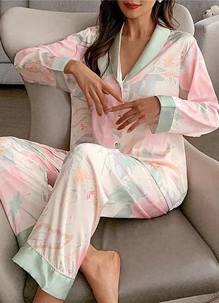Шовкова піжама, домашний костюм, пижама