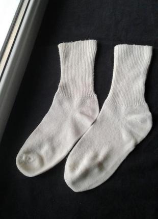 Носки вязаные белые тонкие 36-37 р-р унисекс