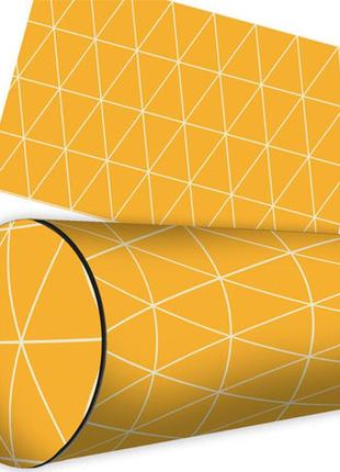 Подушка валик желтые треугольники 42x18 см (pv_joy003)
