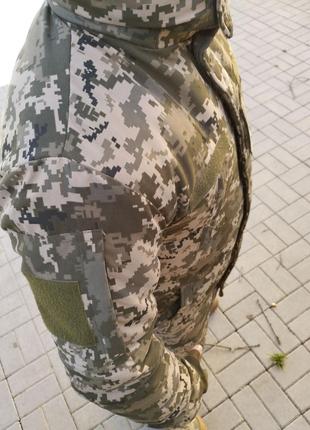Зимняя теплая военная форма 2в1 пиксель (бушлат + штаны на фли...