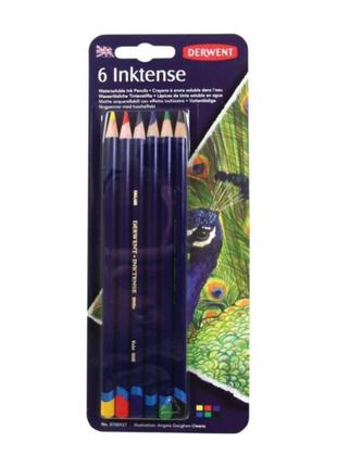 Чернильные карандаши Inktense 6цв Derwent