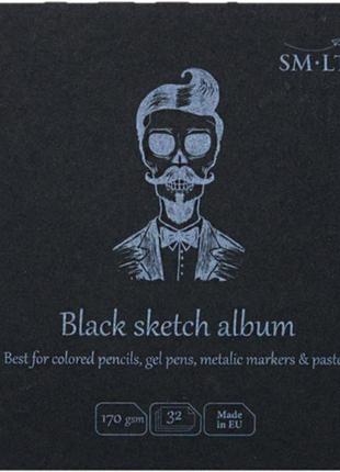 Альбом для рисунка AUTHENTIC (black) Layflat 14х14см 170г/м2 3...