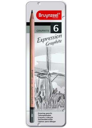 ~#~Набір графітних олівців EXPRESSION, 6 кол, Bruynzeel