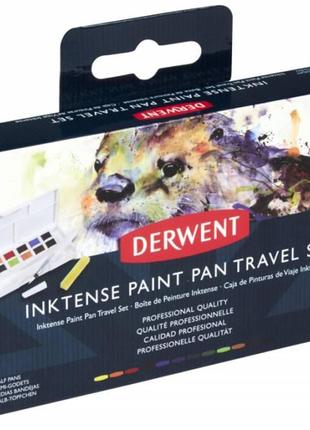 Набор Inktense Paint Pan Travel 12 цветов+кисть с резервуаром ...