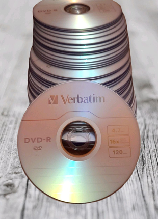 Диски чисті  Verbatim (болванки) DVD-R 4.7 GB 16x ціна за 1 шт.,