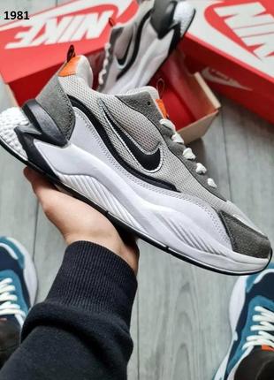 Мужские кроссовки nike air (сіро/білі)