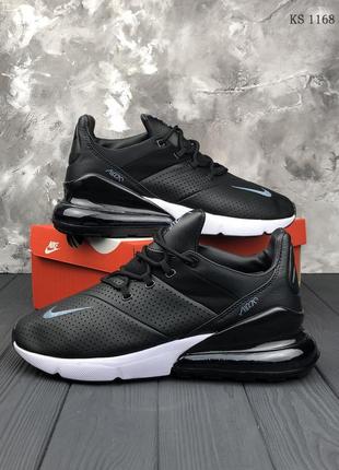 Мужские кроссовки nike air max 270 premium (чорно/білі)