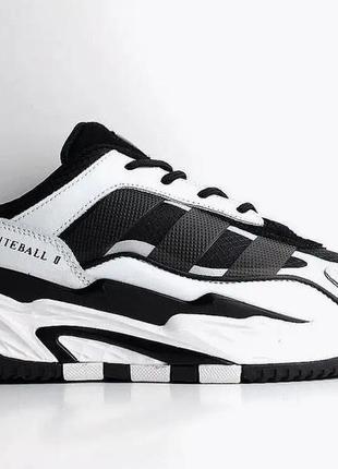 Мужские кроссовки adidas niteball ii (бело/черные