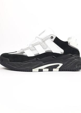 Мужские кроссовки adidas niteball чорні з білим