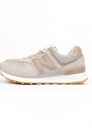 Женские кроссовки new balance 574 пудра