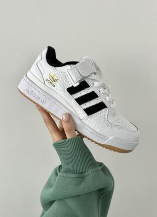 Кроссовки adidas forum white / black gum » premium