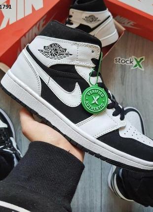 Мужские кроссовки nike air jordan 1 retro high og (чорно/білі)