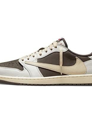 Мужские кроссовки nike air jordan 1 low og x travis scott “rev...