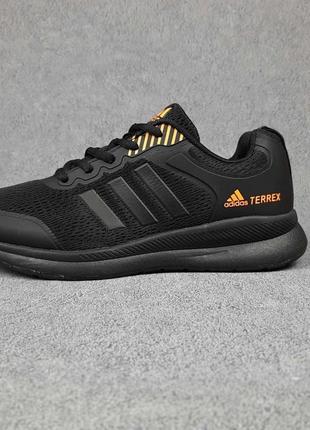 Мужские кроссовки adidas terrex чорні з помаранчевим