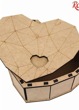 Подарочная коробка „Сердце“ МДФ 26х21х9см ROSA TALENT