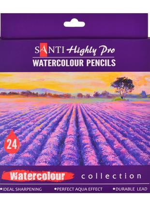Набір акварельних олівців Santi Highly Pro, 24 шт
