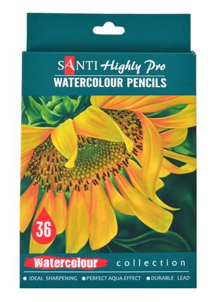 Набір акварельних олівців Santi Highly Pro, 36 шт