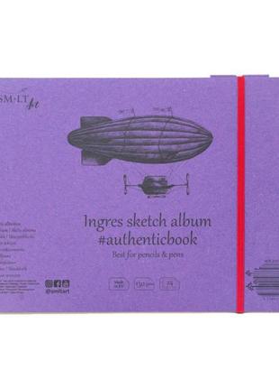 Альбом для ескизов AUTHENTIC (Ingres) А5, 130г/м2, 24л, белая ...