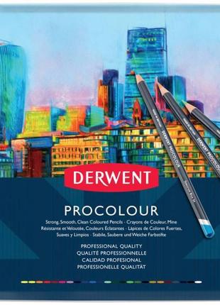 Набор цветных карандашей Procolour 24цв метал Derwent