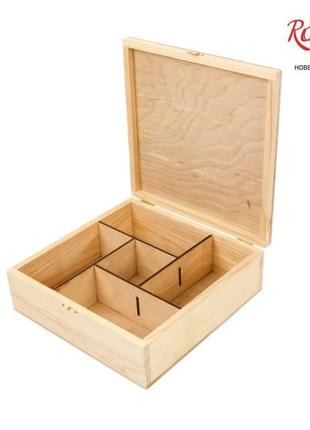 Скринька дерев'яна із замком 5 комірок 24х24х8 см ROSA TALENT