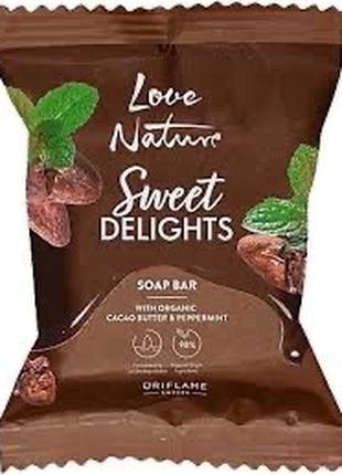 Мило з органічним маслом какао і м'ятою Love Nature