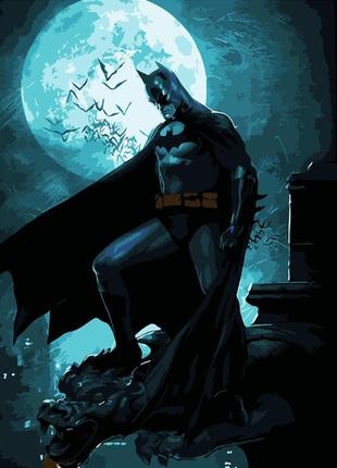Картина по номерам Strateg Бэтмен в лунном свете 40x50 см DY16...